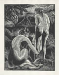 Bathers Original Woodcut by the American artist Emil Ganso