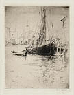 Harbor View Rockport Original Etching by Marjorie Stuart Garfield