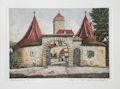 Rothenburg ob der Tauber or Rothenburg over the Tauber Original Etching by the German artist Ernst Geissendorfer