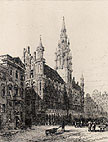 Brussels Hotel de Ville and Grande Place by Ernest George