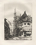 Louvain Spires of the Hotel de Ville Original Etching by Sir Ernest George