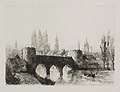 Tournai Ancient Bridge and City Wall by Ernest George