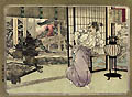 Akichi Mitsuhide Attacks Oda Nobunaga at Honnoji Temple Original Woodcut by Ginko by the Japanese artist Ginko published by Matsuki Heikichi for the Great Japanese History Illustrated