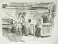 Backerie Kaiser Bakery Original Lithograph by Krzysztof Glass