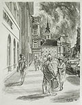 Vienna Street Scene Original Lithograph by Krzysztof Glass
