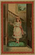 Come Maiden Year Smiling and Kind Heart Original Chromolithographic Victorian Greeting Card