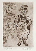 Farmer Original Etching and Aquatint by the American artist William Gropper
