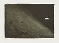 Descent of the Lunar Module or Discesa del Modulo Lunare Original Lithograph by the Italian artist Luciano Guarnieri