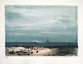 14th November 1969 Cape Kennedy Moment Zero Original lithograph by the Italian artist Luciano Guarnieri