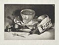 Still Life Original Etching by the French artist Henri Guerard