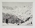 Verschneites Hochtal Original Etching and Drypoint Engraving by the German artist Ernst Haider