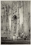 Cathedral Interior Original Etching by the British artist Axel Haig