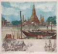 Bangkok Original Etching and Aquatint Engraving by the Austrian Australian artist Frederick Halpern