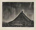 Rain Western Canada Original Etching by Thomas Schofield Handforth also known as Thomas Handforth