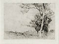 Landscape Original Etching by Alois Hanisch