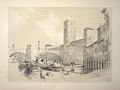 The Old Castle and Bridge Verona Sketches at Home and Abroad Sketches at Home and Abroad Original Lithograph by the British artist James Duffield Harding also listed as J. D. Harding and James Harding