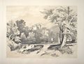 Chateau de Finisso Val d'Aoste Fenis Castle Aosta Valley Italy Sketches at Home and Abroad Original Lithograph by the British artist James Duffield Harding also listed as J. D. Harding and James Harding