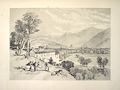 Como from the Milan Road Sketches at Home and Abroad Original Lithograph by the British artist James Duffield Harding also listed as J. D. Harding and James Harding