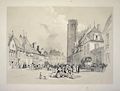 Dijon Sketches at Home and Abroad Original Lithograph by the British artist James Duffield Harding also listed as J. D. Harding and James Harding