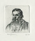 Apostle with full Beard Original Etching and Drypoint Engraving by the American artist Arthur William Heintzelman also listed as Arthur Heintzelman