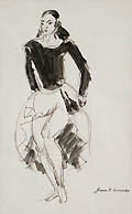 Dancer with Raised Skirt by James Drummond Herbert