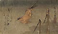 A Cuckoo Flying over Ship's Masts Hobashira to hototogisu by Hiroshige