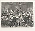 A Rake's Progress Plate 6 Tom Rakewell's gambling second inevitable loss of fortune Original Engraving by the British Satirical Artist William Hogarth