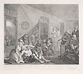 A Rake's Progress Plate 8 Tom Rakewell ends up in the Bethlehem Hospital Madhouse Original Engraving by the British Satirical Artist William Hogarth