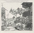 The Battle of the Pictures Original Engraving and Etching by the British Satirical Artist William Hogarth
