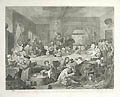 Four Prints of an Election An Election Entertainment Plate 1 Original Engraving by the British Satirical Artist William Hogarth