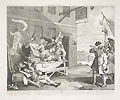 Original engraving by William Hogarth entitled The Invasion England