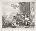 Original engraving by William Hogarth entitled The Invasion France