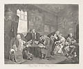 Marriage a La Mode Plate 1 Lord Squanderfield's Home Negotiations of matrimony for his Son Original Engraving and Etching by the British artists William Hogarth and Louis Gerard Scotin