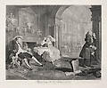 Marriage a La Mode Plate 2 A telling image of idleness and dissipated life by William Hogarth and Bernard Baron