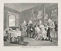 Marriage a La Mode Plate 6 Conclusion the Countess has taken her life Original Engraving and Etching by the British artists William Hogarth and Louis Gerard Scotin
