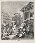  The Four Times of the Day Plate I Morning Original Engraving and Etching by the British Satirical Artist William Hogarth