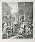 The Four Times of the Day Plate 2 Noon Original Engraving and Etching by the British Satirical Artist William Hogarth