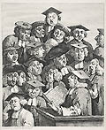 Scholars at a Lecture Original Engraving and Etching by the British Satirical Artist William Hogarth