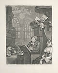 The Sleepy Congregation Original Engraving and Etching by the British Satirical Artist William Hogarth