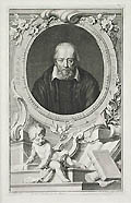 Portrait of George Buchanan Original engraving by the Dutch artist Jacobus Houbraken designed by Frans Pourbus the Elder