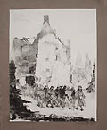 A Patrol First World War Original Lithograph by the French artist Charles Huard