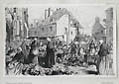 Market in Falaise Original Etching and Drypoint by the French artist Charles Huard