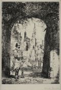 The Sentry First World War Original Etching and Drypoint by the French artist Charles Huard
