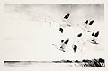 Snow Geese Original Lithograph by Victoria Hutson Huntley