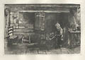 Oud en Versleten Original Etching by Jozef Israels