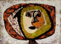 Head Original Oil Painting by the Czechoslovakian artist Ota Janecek