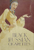 Black Russian Cigarettes Original Oil Watercolour by the British artist Violeta Janes
