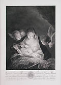 The Virgin and Child The Nativity Original Engraving by the French artists Claude Donat Jardinier after Carlo Maratti also listed as Carlo Maratta from The Dresden Gallery
