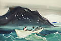 Panama Original Watercolor by the American artist Joseph Jicha also known as Joseph W. Jicha