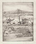 Brooklyn Bridge Original Etching by Edwin Kaufman